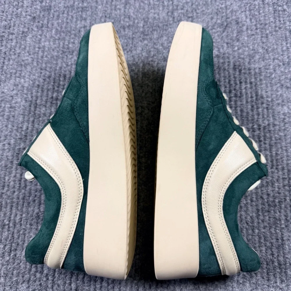 Vince Warren Court Sneakers Womens 8 Palm Leaf Green Suede Leather Platform